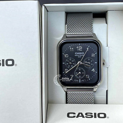 Casio Standard Unisex Watch MTP-M306M-1A Mineral Glass Adjustable Stainless Steel Mesh Band