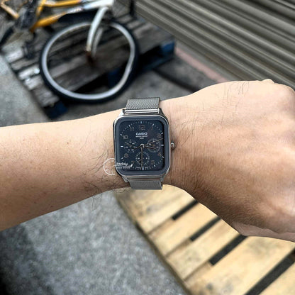 Casio Standard Unisex Watch MTP-M306M-8A Mineral Glass Adjustable Stainless Steel Mesh Band