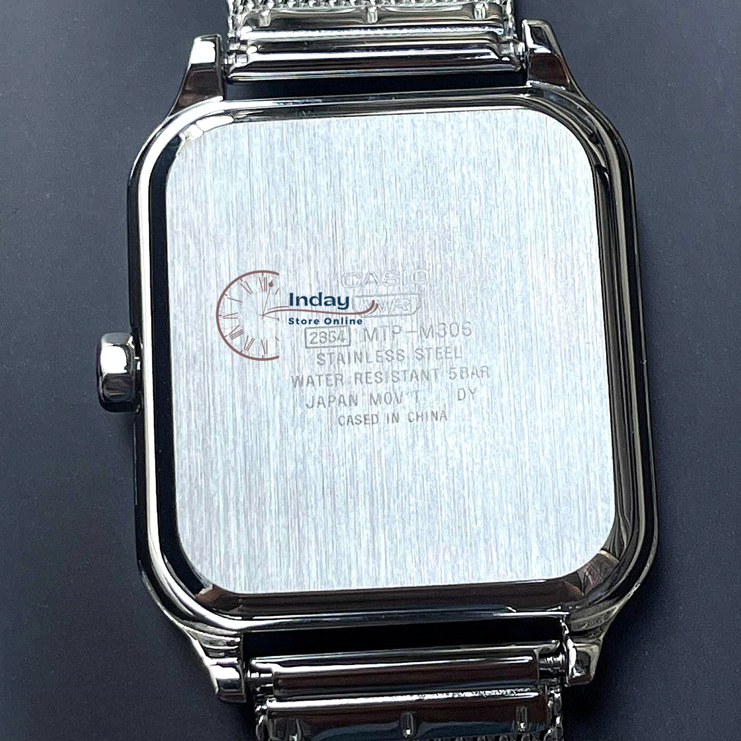 Casio Standard Unisex Watch MTP-M306M-8A Mineral Glass Adjustable Stainless Steel Mesh Band