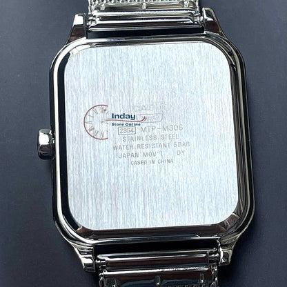 Casio Standard Unisex Watch MTP-M306M-8A Mineral Glass Adjustable Stainless Steel Mesh Band