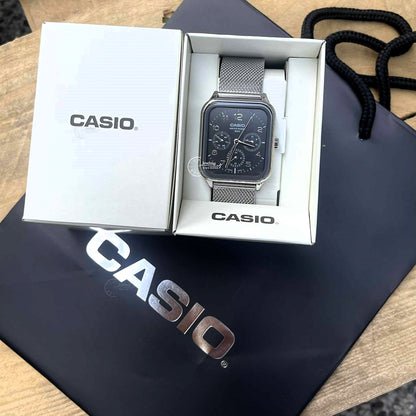 Casio Standard Unisex Watch MTP-M306M-8A Mineral Glass Adjustable Stainless Steel Mesh Band