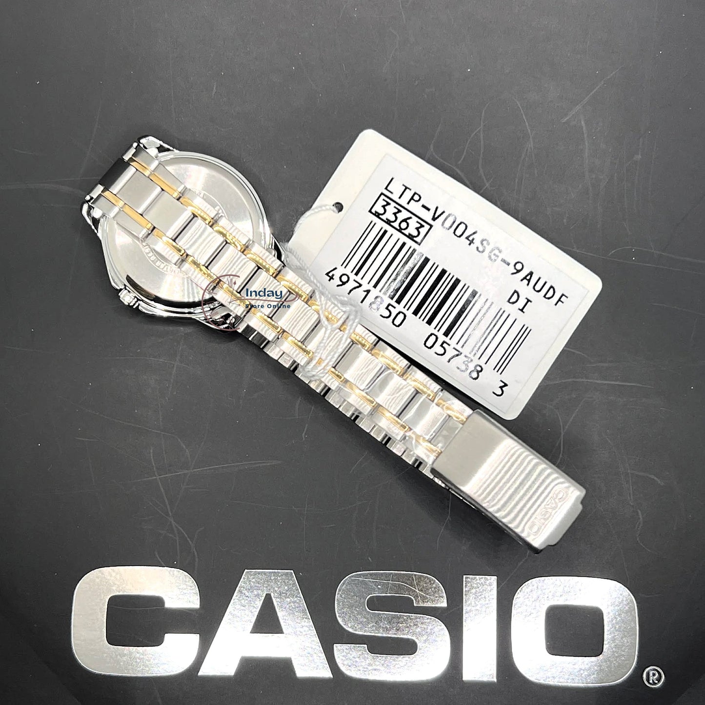 Casio Standard Women's Watch LTP-V004SG-9A Mineral Glass Triple-fold Clasp Stainless Steel Band