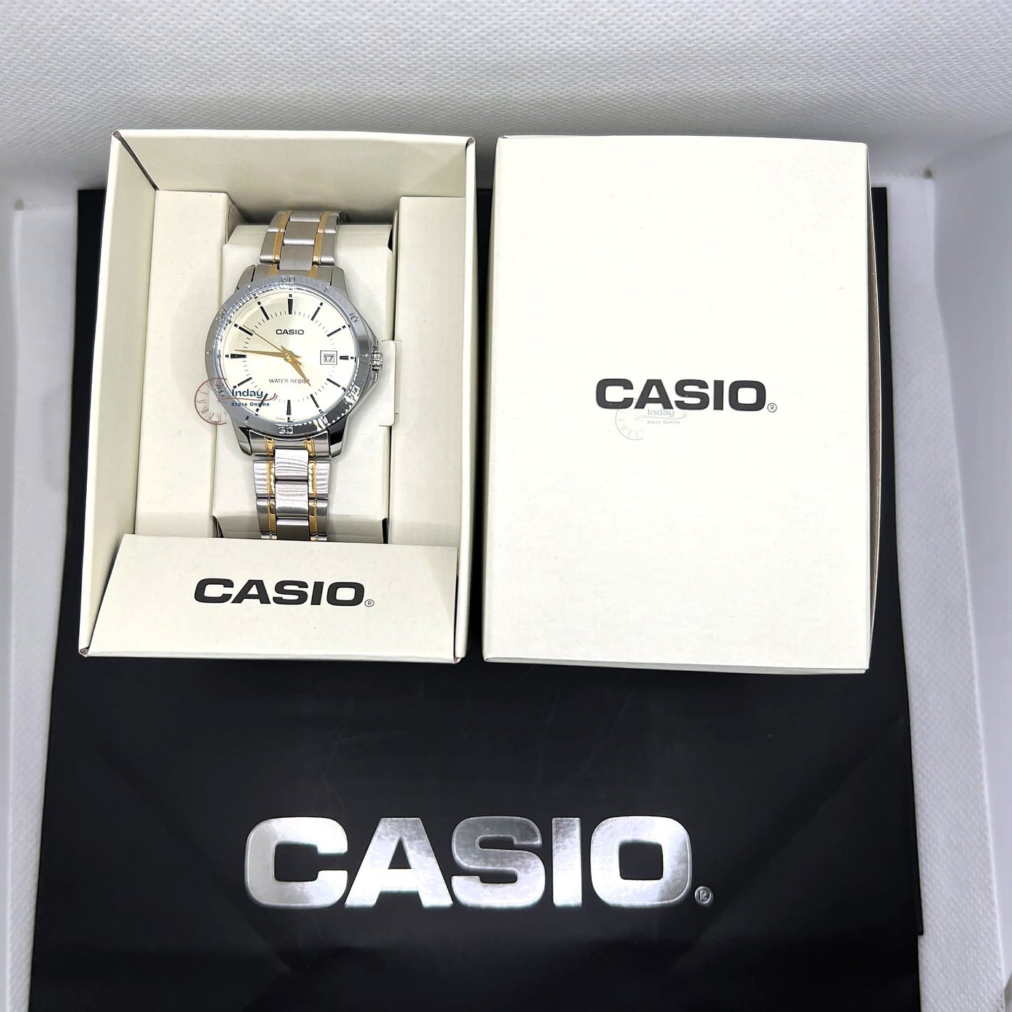 Casio Standard Women's Watch LTP-V004SG-9A Mineral Glass Triple-fold Clasp Stainless Steel Band