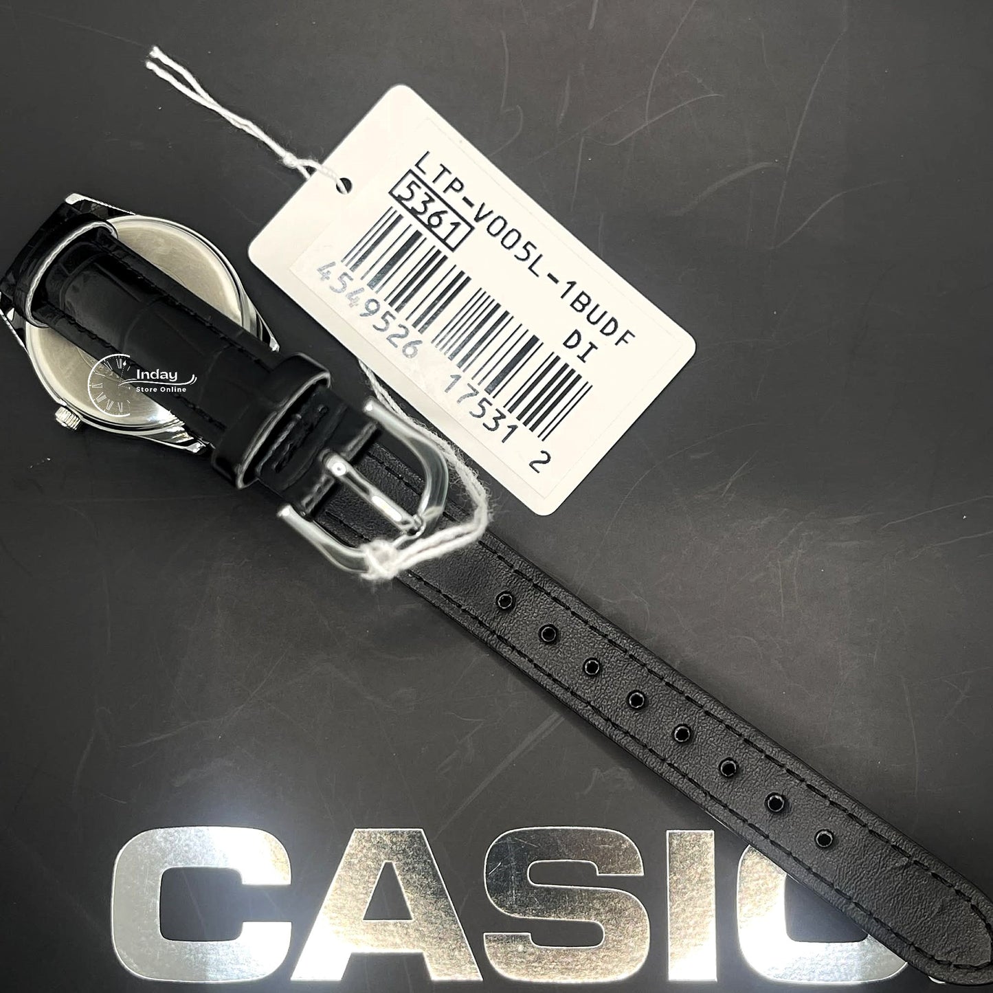 Casio Standard Women's Watch LTP-V005L-1B Black Leather Strap