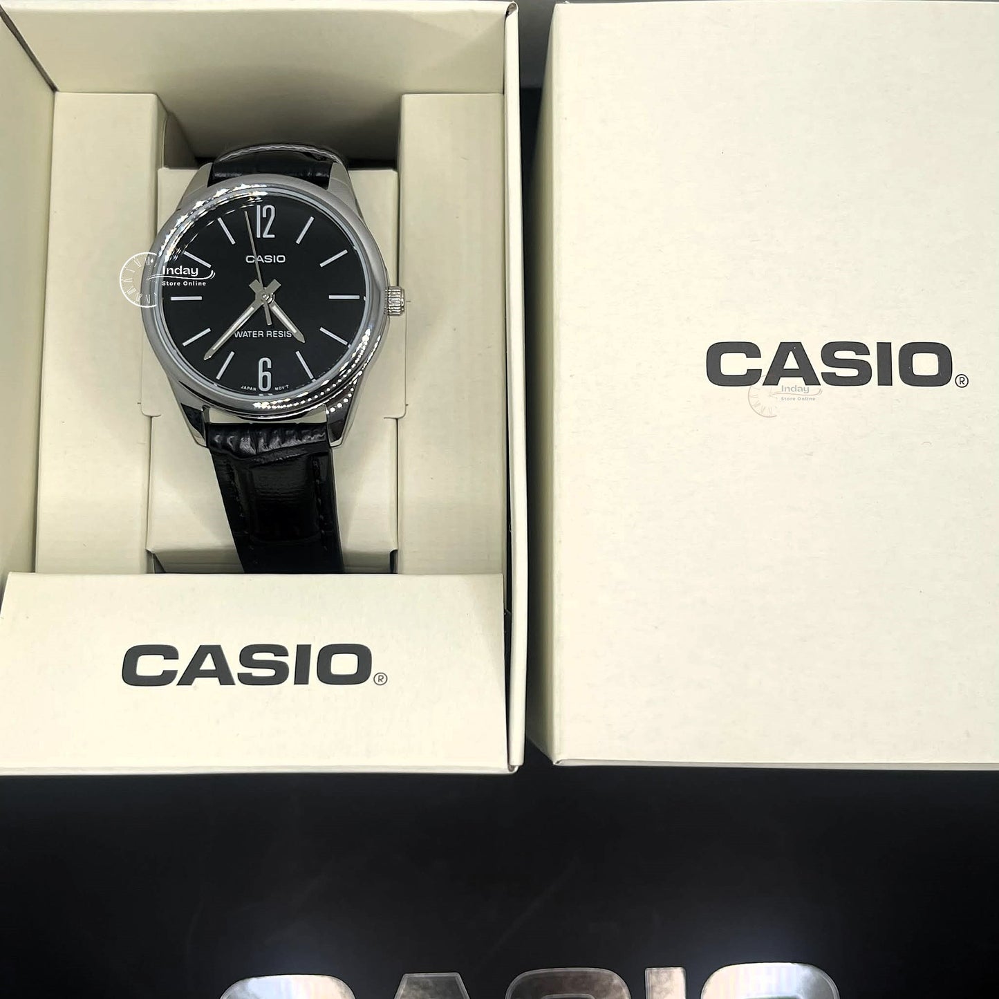 Casio Standard Women's Watch LTP-V005L-1B Black Leather Strap