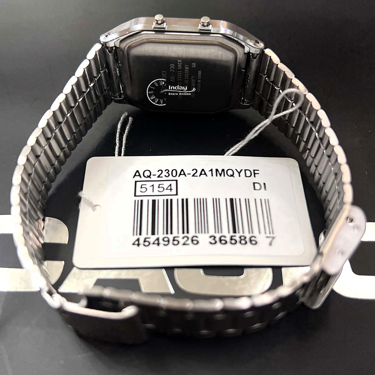Casio Vintage Unisex Watch AQ-230A-2A1MQY Resin Glass Stainless Steel Band Adjustable Clasp Battery Life 3: Years