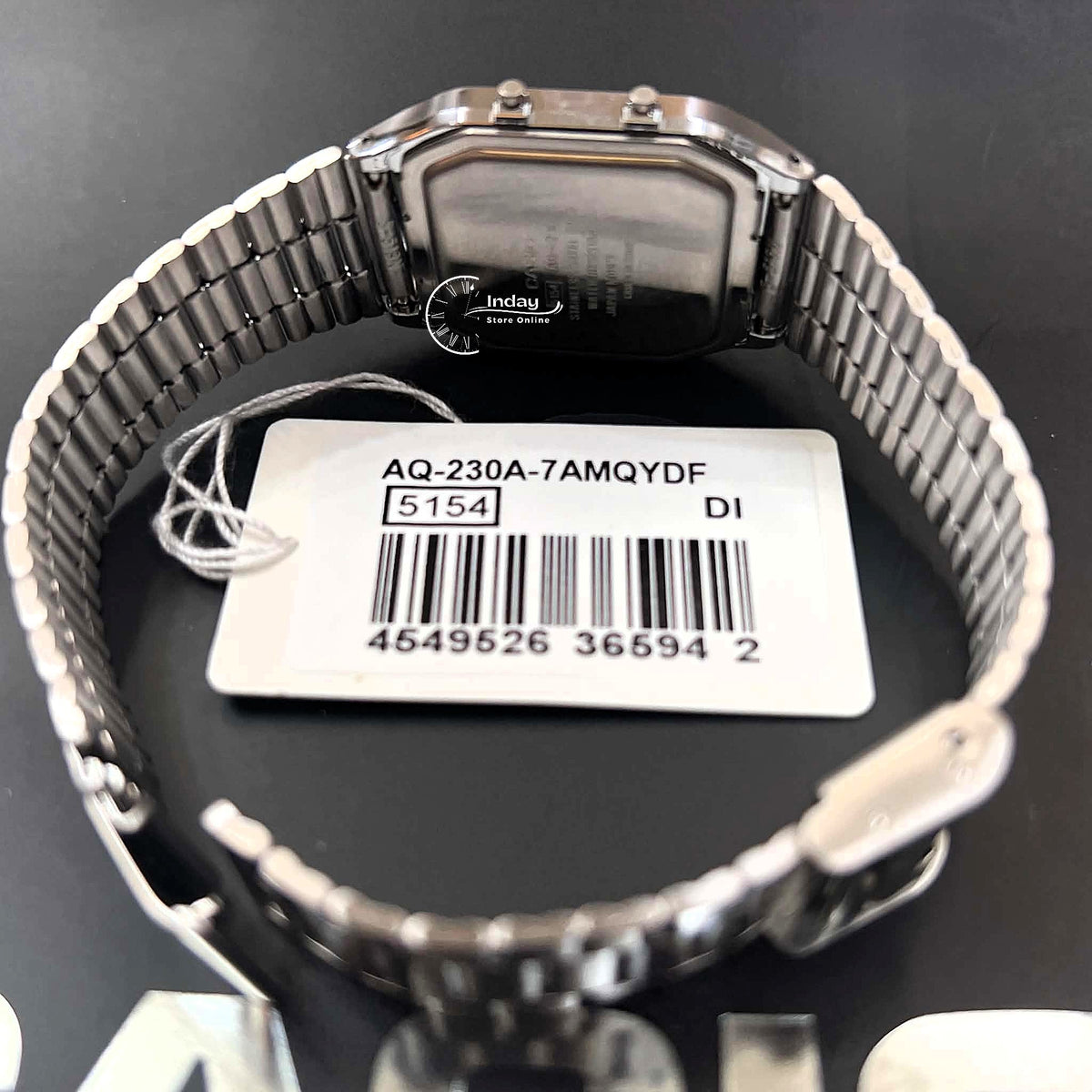 Casio Vintage Unisex Watch AQ-230A-7AMQY Resin Glass Stainless Steel Band Adjustable Clasp Battery Life 3: Years