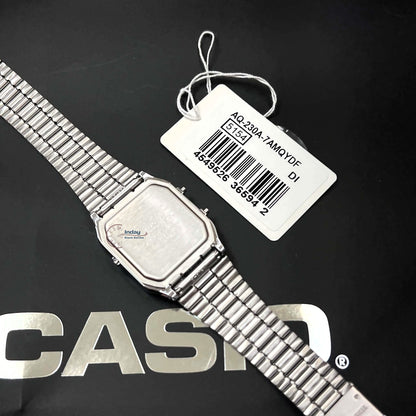 Casio Vintage Unisex Watch AQ-230A-7AMQY Resin Glass Stainless Steel Band Adjustable Clasp Battery Life 3: Years