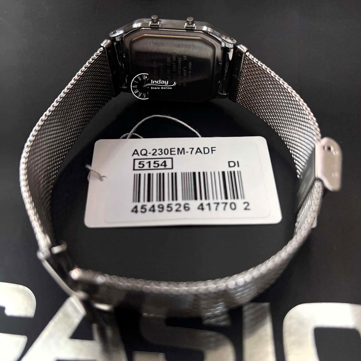Casio Vintage Unisex Watch AQ-230EM-7A Resin Glass Stainless Steel Mesh Band
Adjustable Clasp Battery Life 3: Years