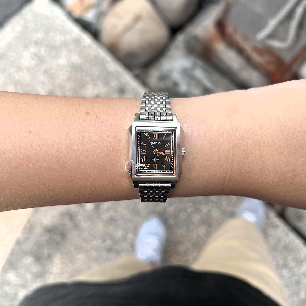 Casio Women's Watch LTP-B190D-1B Mineral Glass Classic Design Stainless Steel Band Adjustable Clasp Battery Life: 3 Years