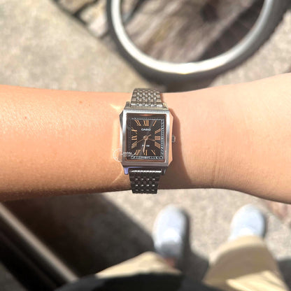 Casio Women's Watch LTP-B190D-1B Mineral Glass Classic Design Stainless Steel Band Adjustable Clasp Battery Life: 3 Years