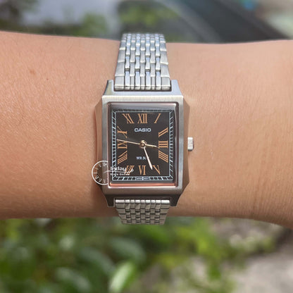 Casio Women's Watch LTP-B190D-1B Mineral Glass Classic Design Stainless Steel Band Adjustable Clasp Battery Life: 3 Years