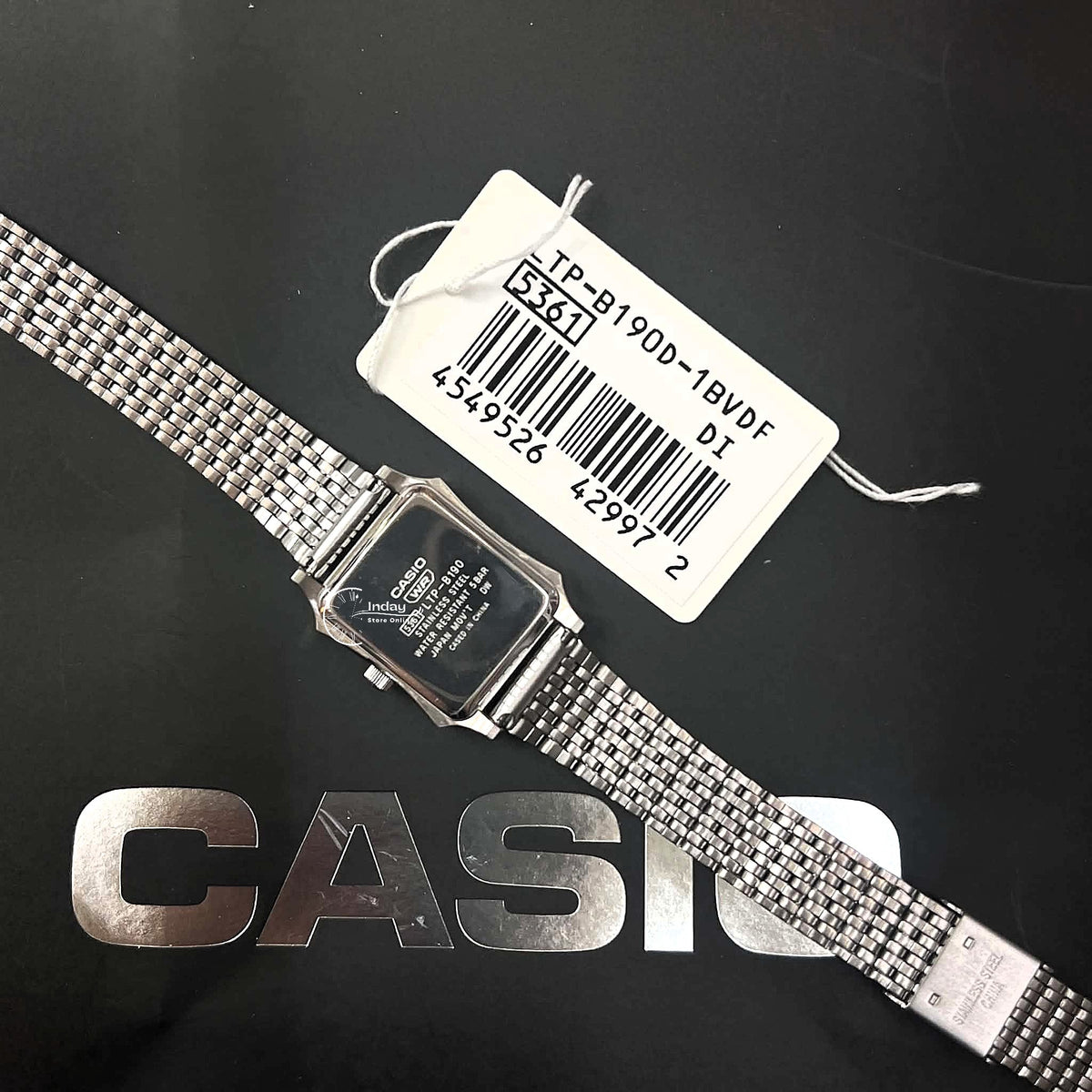 Casio Women's Watch LTP-B190D-1B Mineral Glass Classic Design Stainless Steel Band Adjustable Clasp Battery Life: 3 Years