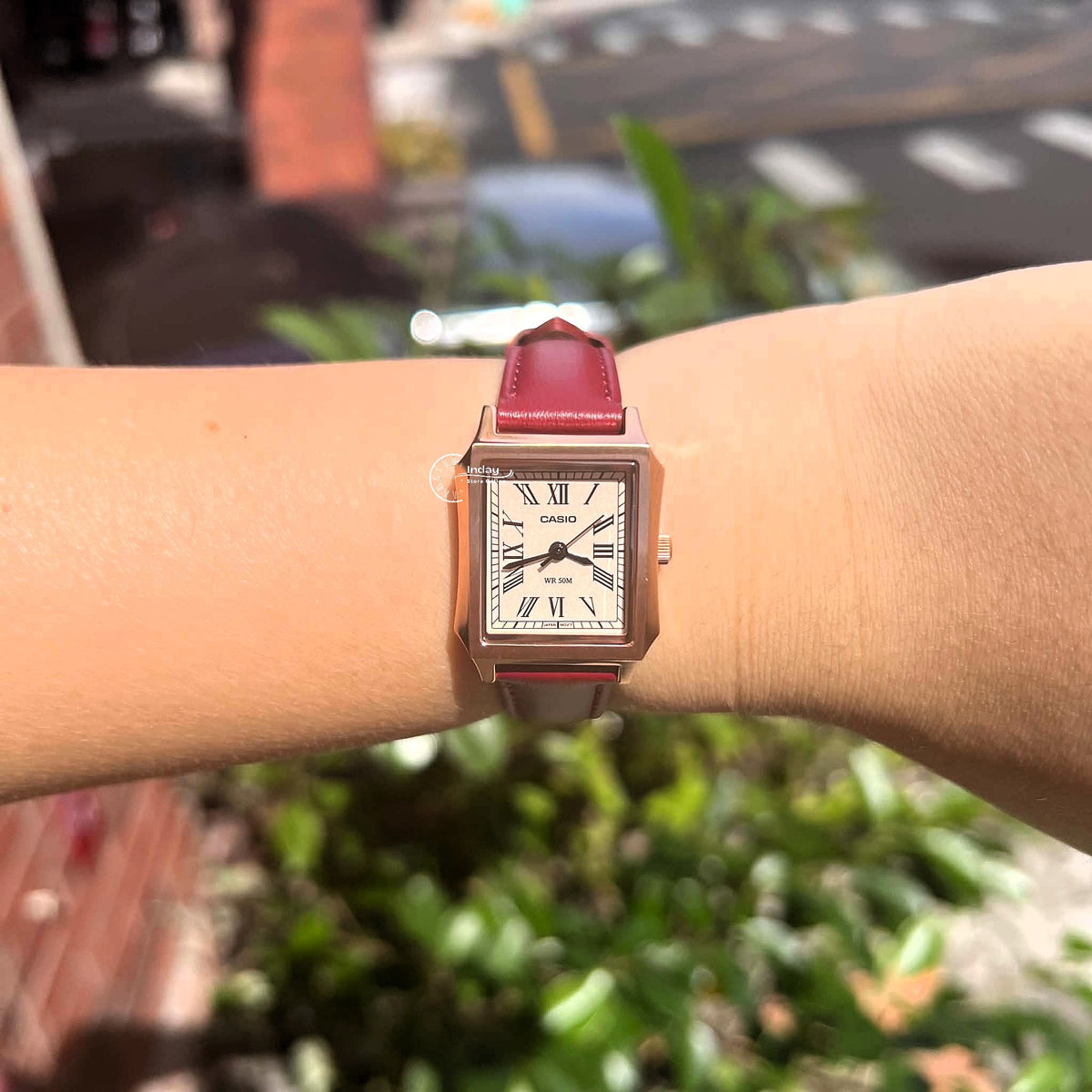 Casio Women's Watch LTP-B190RGL-4B Mineral Glass Rose gold Case Classic Design Genuine Leather Band Battery Life: 3 Years