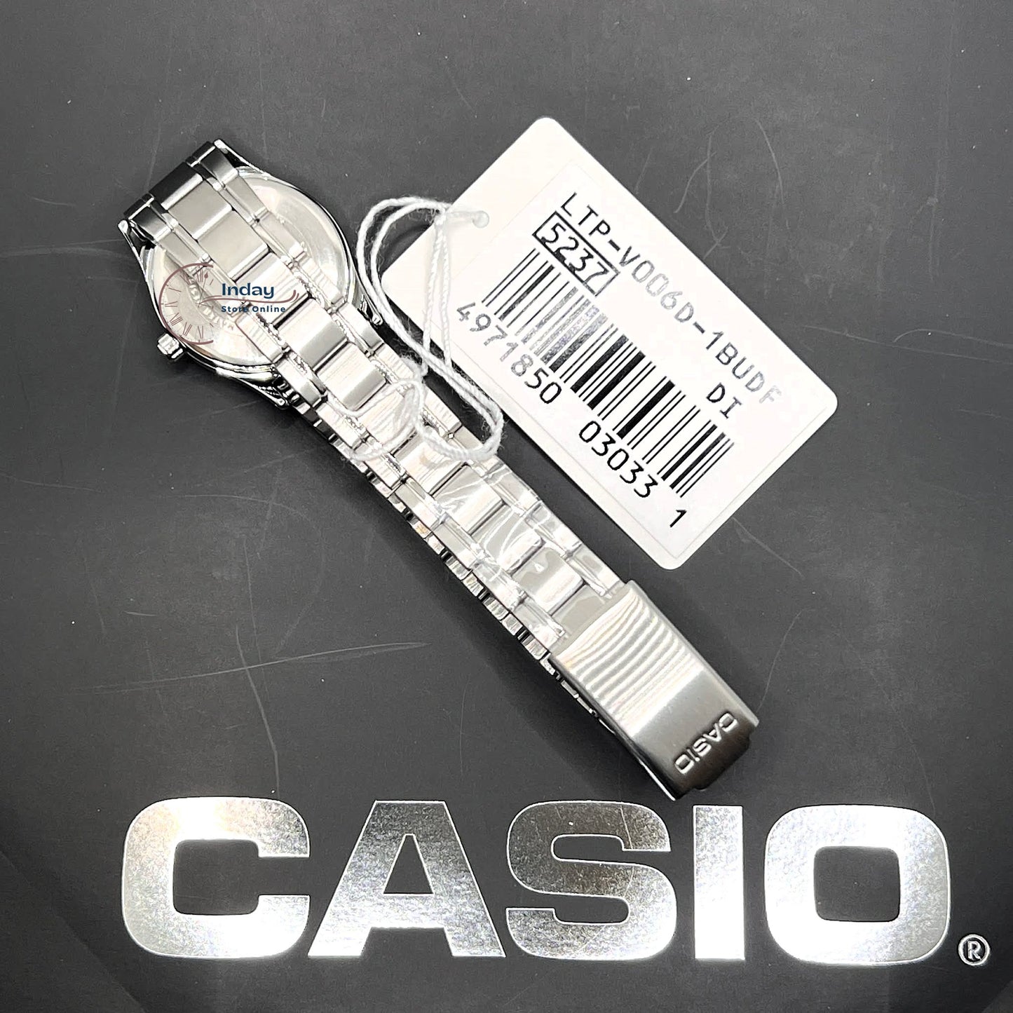 Casio Standard Women's Watch LTP-V006D-1B Mineral Glass Stainless Steel Band Battery Life: 3 Years