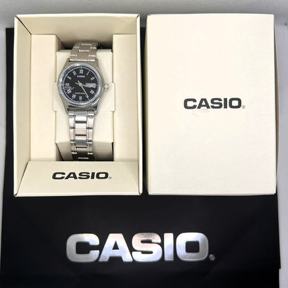 Casio Standard Women's Watch LTP-V006D-1B Mineral Glass Stainless Steel Band Battery Life: 3 Years
