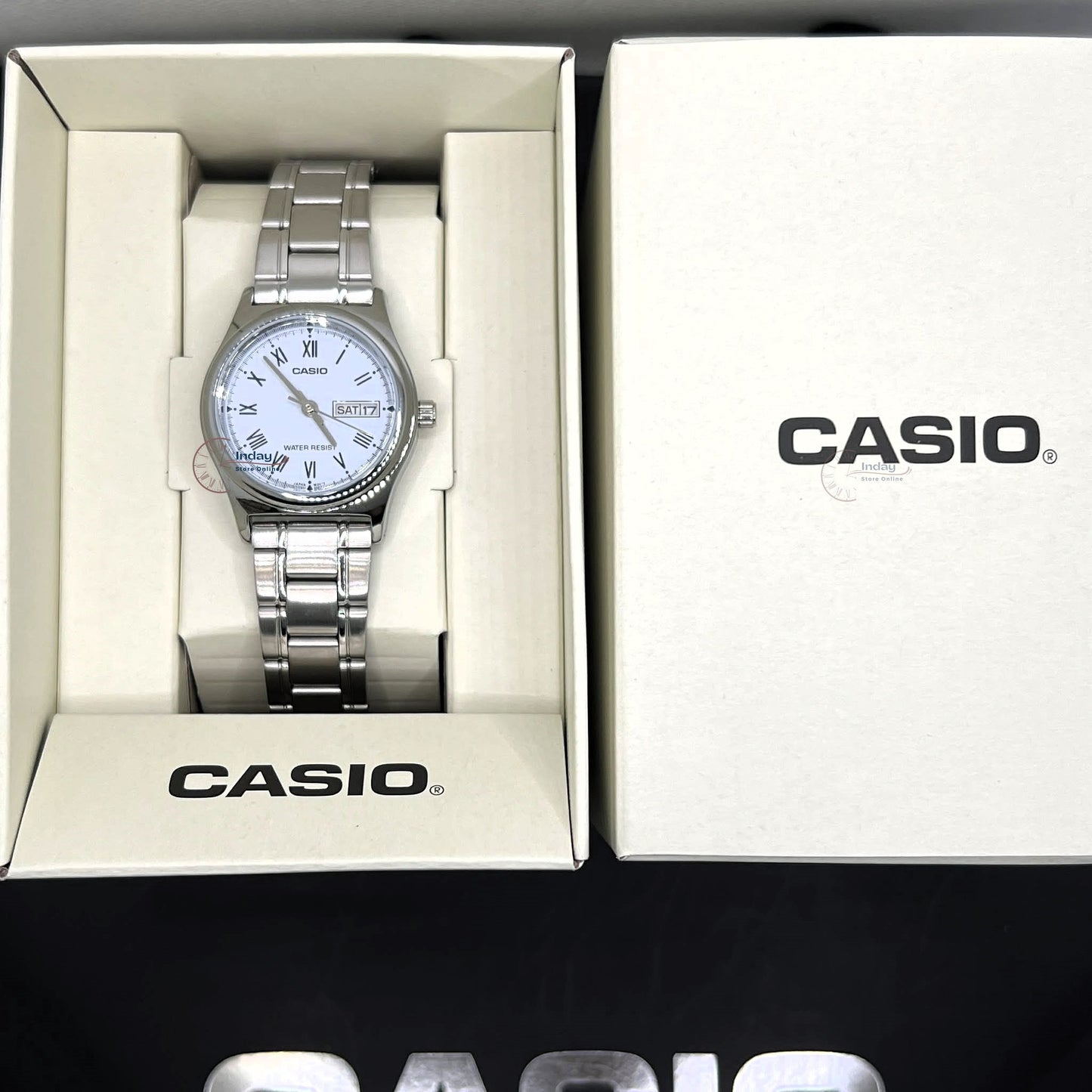 Casio Standard Women's Watch LTP-V006D-2B Stainless Steel Band Triple-fold Clasp