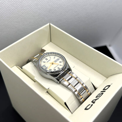 Casio Standard Women's Watch LTP-V006SG-9B Two Tone Stainless Strap Mineral Glass