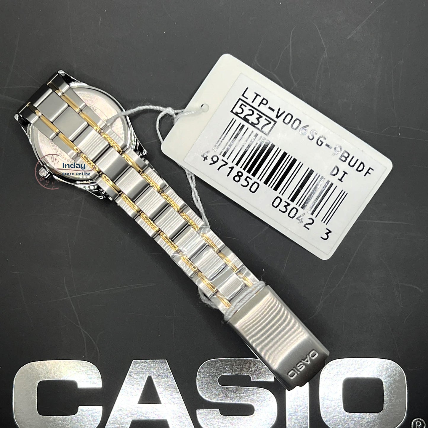 Casio Standard Women's Watch LTP-V006SG-9B Two Tone Stainless Strap Mineral Glass