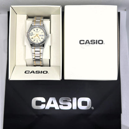 Casio Standard Women's Watch LTP-V006SG-9B Two Tone Stainless Strap Mineral Glass
