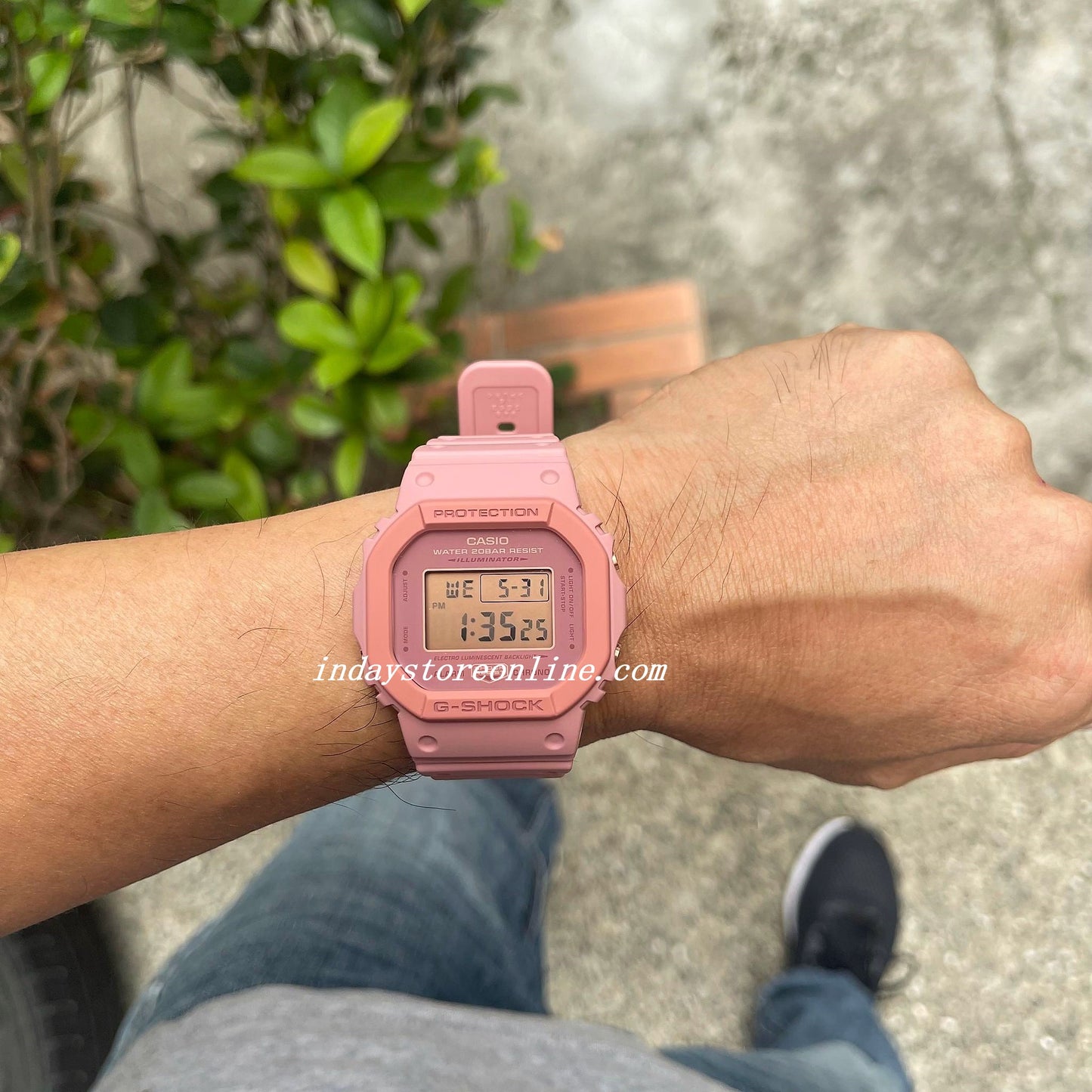 Casio G-Shock Men's Watch DW-5610SL-4A4 Digital 5600 Series Garden Pink Hues Look