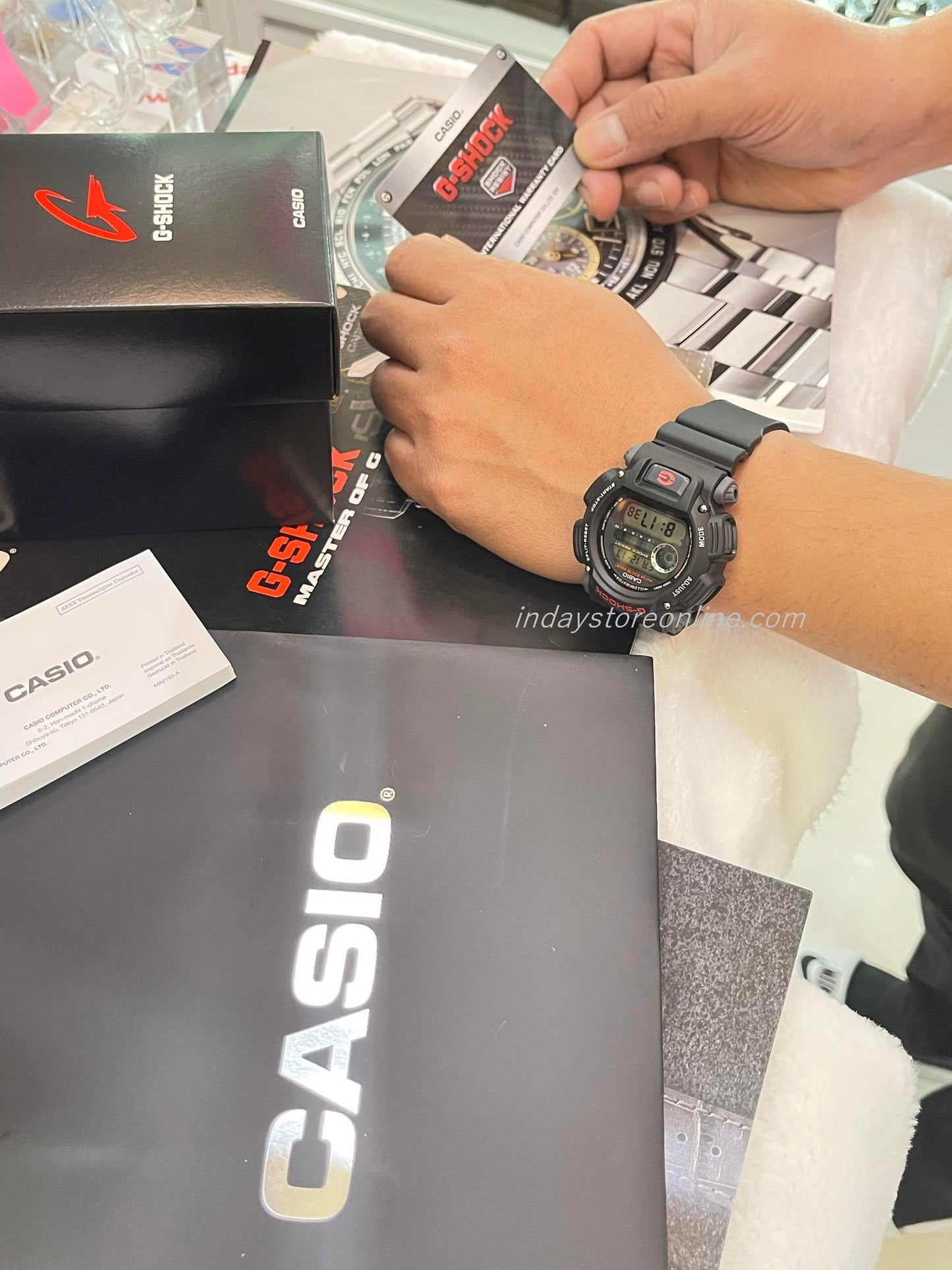 Casio G-Shock Men's Watch DW-9052-1 Digital Black 9052 Series Resin Band Electro-luminescent Backlight