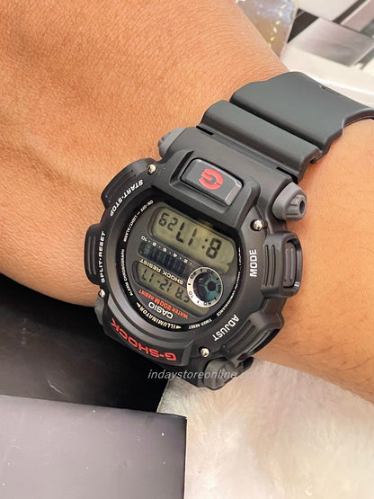 Casio G-Shock Men's Watch DW-9052-1 Digital Black 9052 Series Resin Band Electro-luminescent Backlight