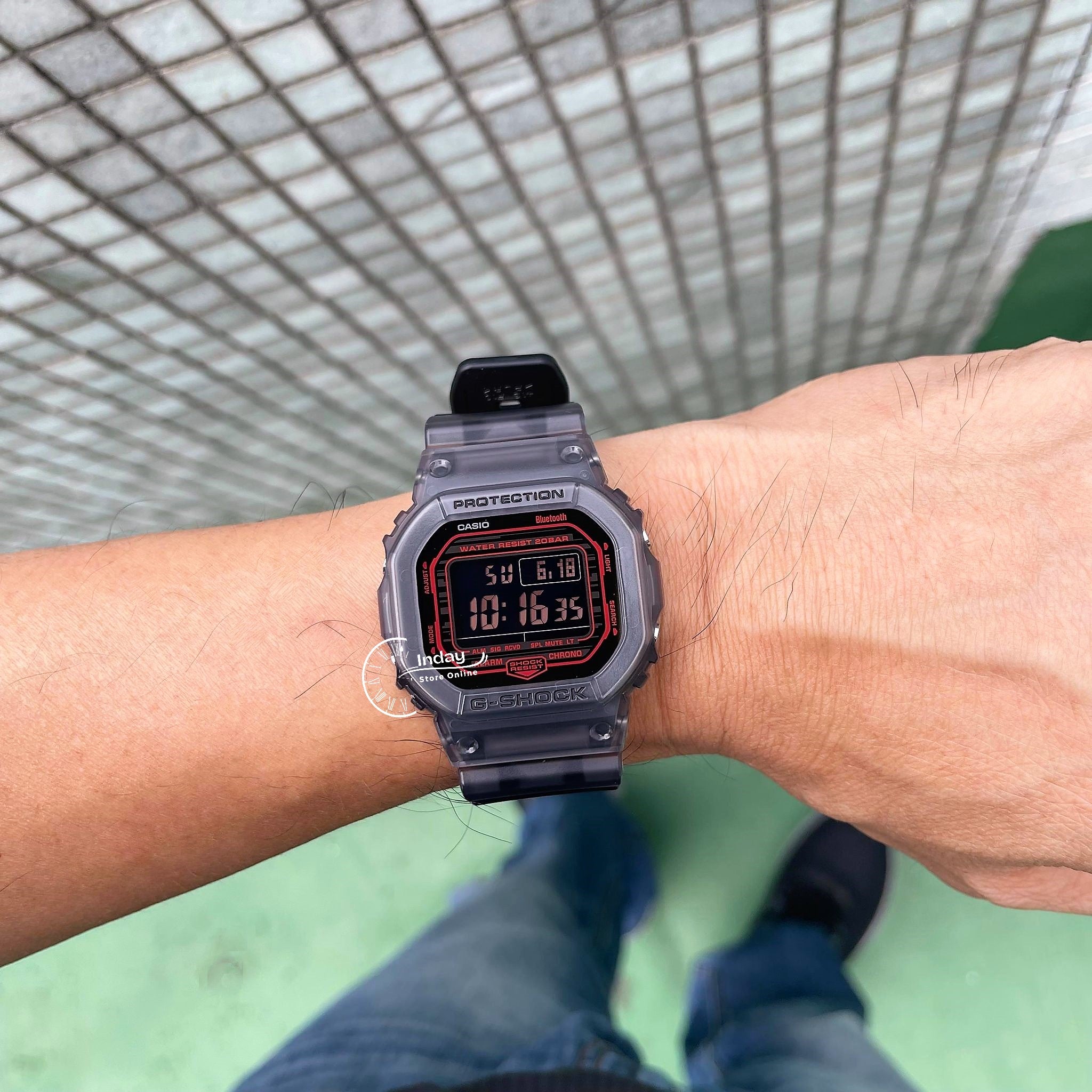 G shock store dw 5600 transparent