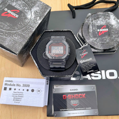 Casio G-Shock Men's Watch DW-B5600G-1 Digital 5600 Series  Transparent Color Mobile link (Wireless linking using Bluetooth®)