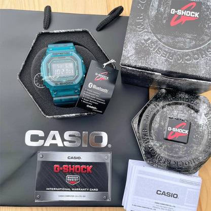 Casio G-Shock Men's Watch DW-B5600G-2 Digital 5600 Series Transparent Color Mobile link (Wireless linking using Bluetooth®)