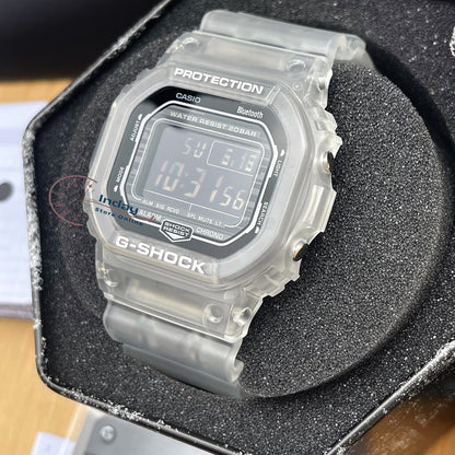 Casio G-Shock Men's Watch DW-B5600G-7 Digital 5600 Series Transparent Color Mobile link (Wireless linking using Bluetooth®)