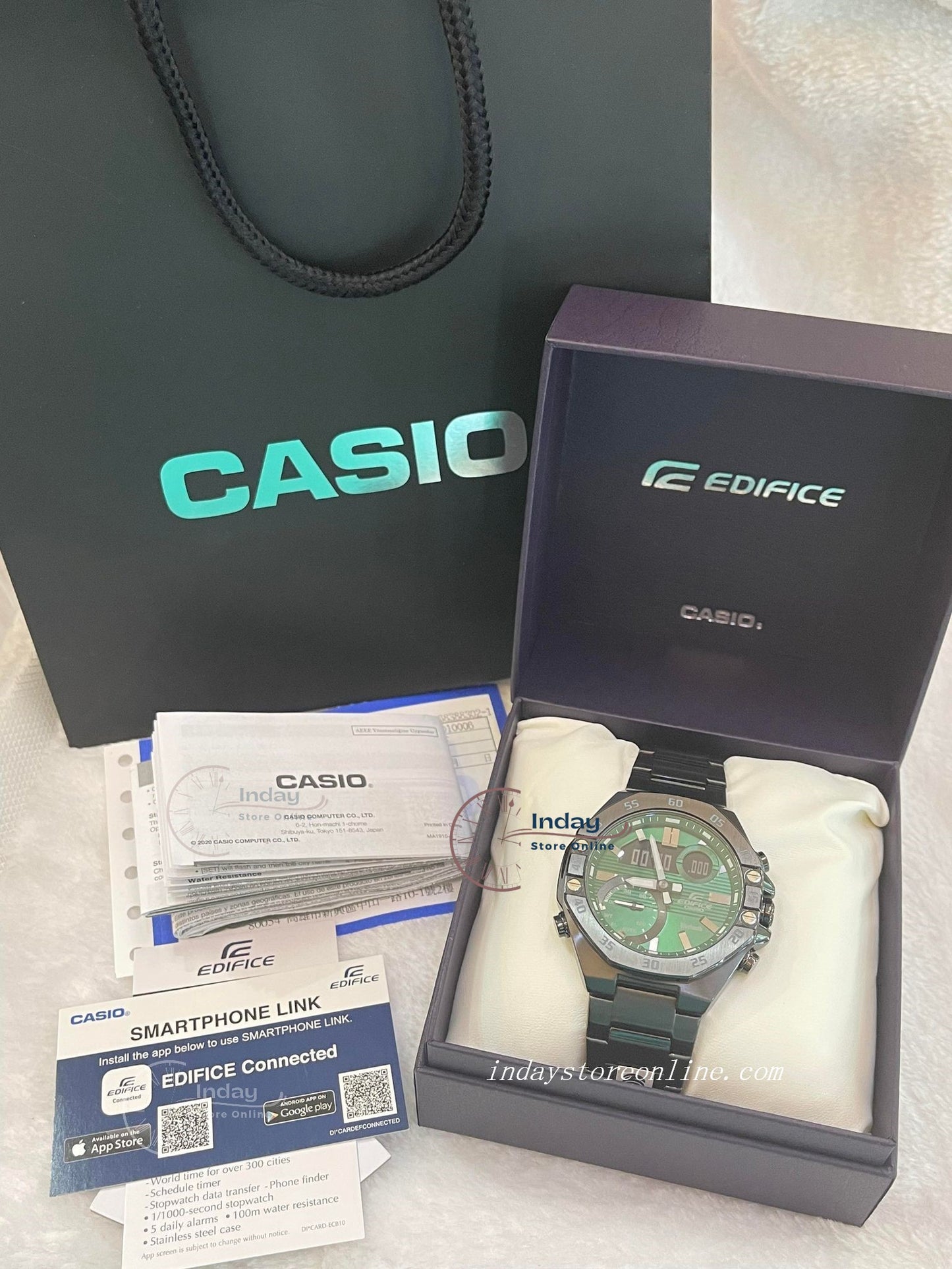 Casio Edifice Men's Watch ECB-10DC-3A ECB-10 Series Mobile link Bluetooth