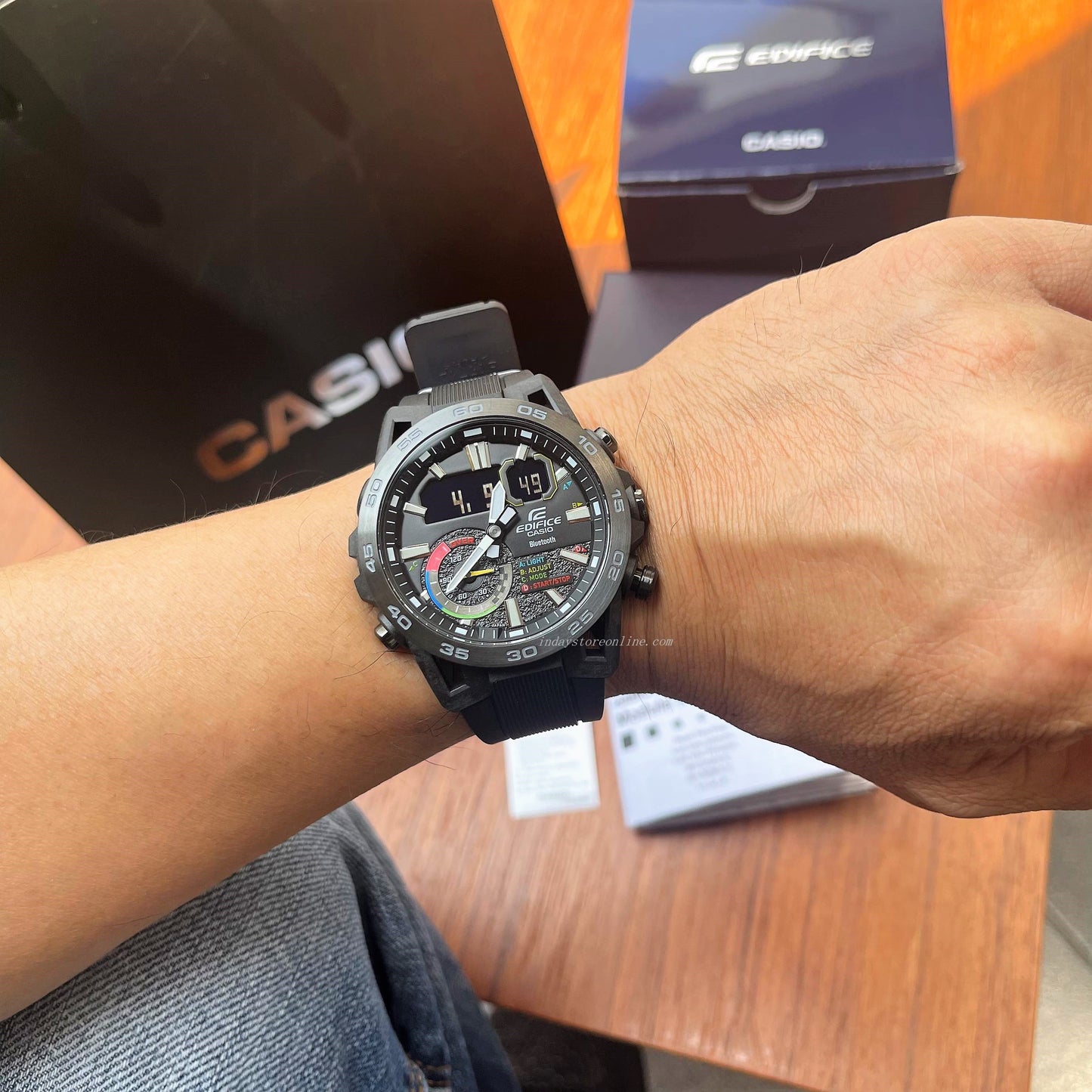 Casio Edifice Men's Watch ECB-40MP-1A Edifice Sospensione Mobile link Bluetooth