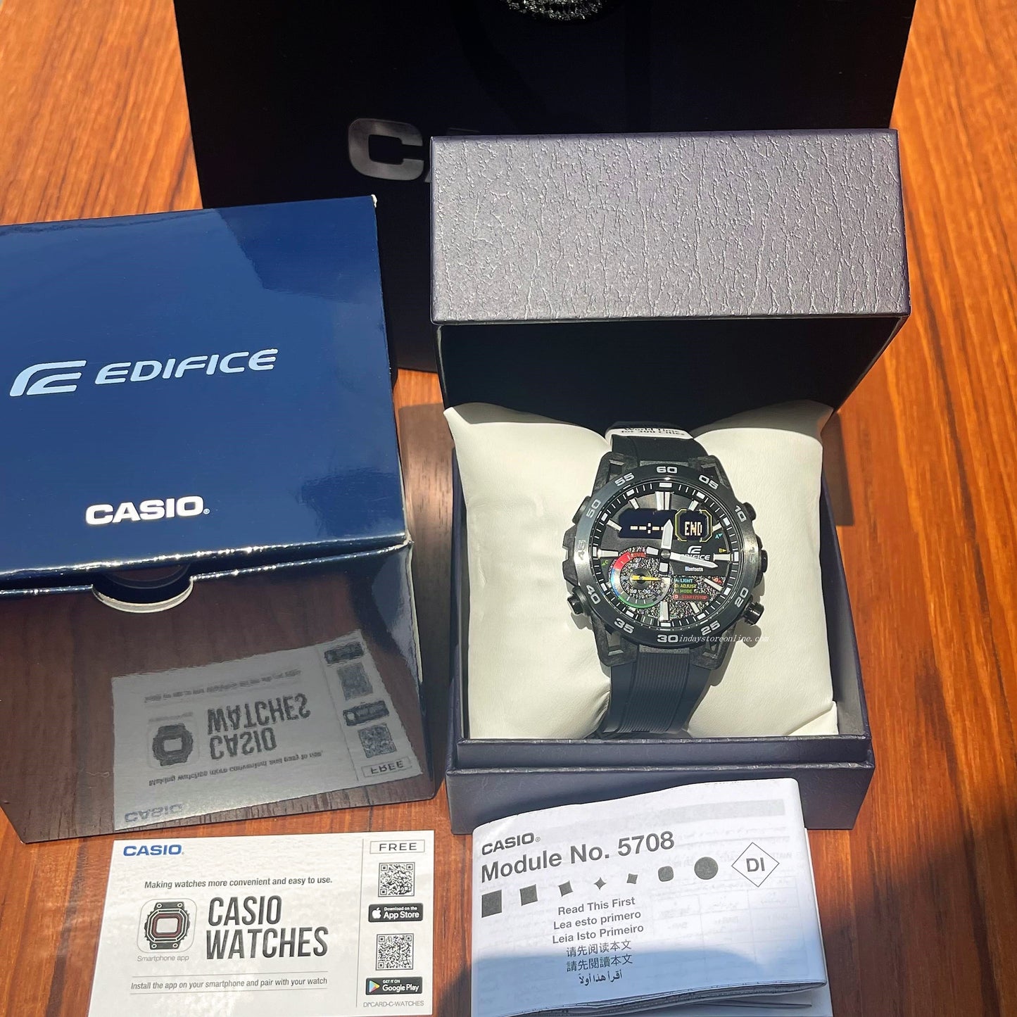 Casio Edifice Men's Watch ECB-40MP-1A Edifice Sospensione Mobile link Bluetooth
