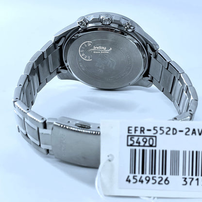 Casio Edifice Men's Watch EFR-552D-2A Standard Chronograph Mineral Glass Stainless Steel Band