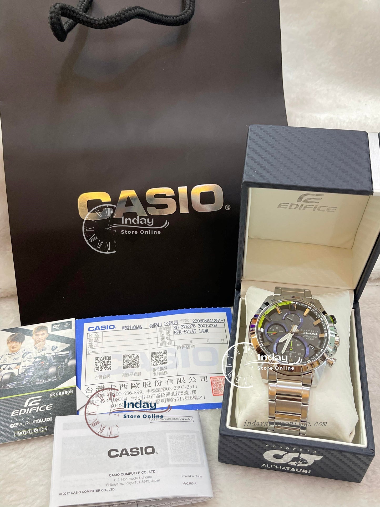 Casio Edifice Men's Watch EFR-571AT-1A Standard Chronograph Limited Model