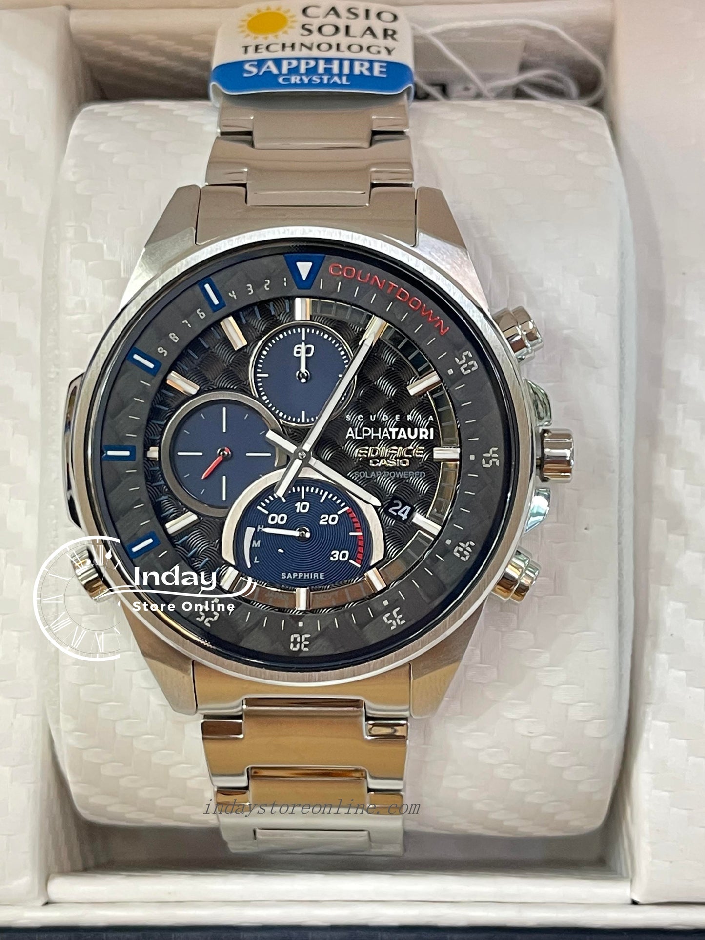 Casio Edifice Men's Watch EFS-S590AT-1A Slim Line with Sapphire Crystal Tough Solar Limited Edition