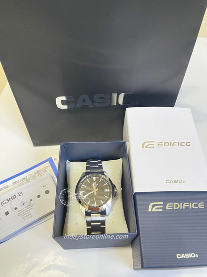 Casio Edifice Men's Watch EFV-140D-1A 3-Hand Analog Stainless Steel Band Mineral Glass