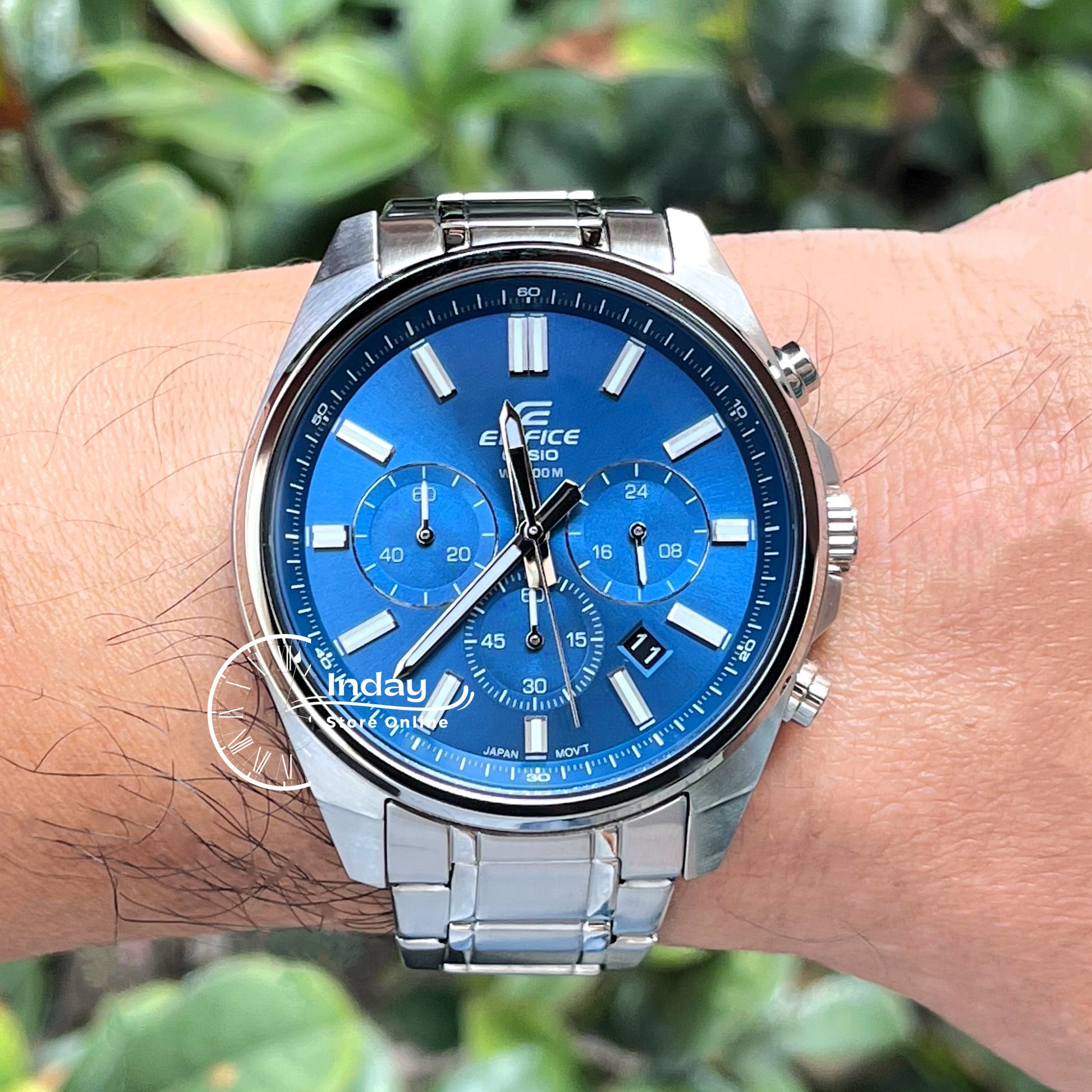 Casio Edifice Men's Watch EFV-650D-2A Standard Chronograph Mineral Glass Stainless Steel Band