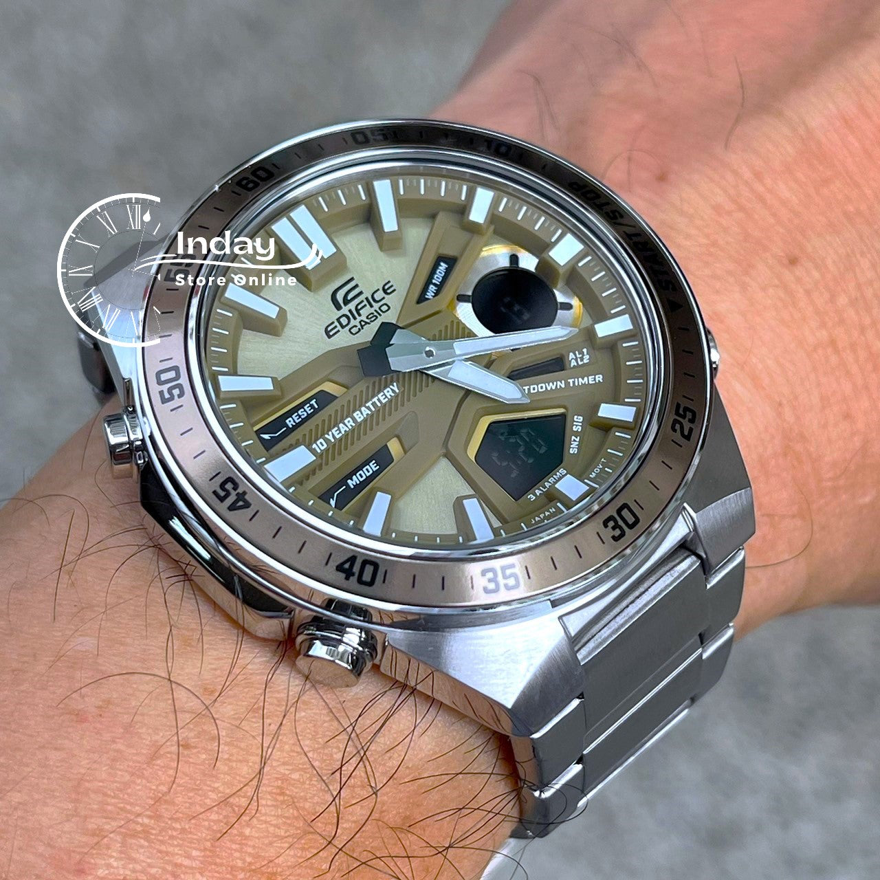 Casio Edifice Men's Watch EFV-C110D-5A Analog-Digital Stainless