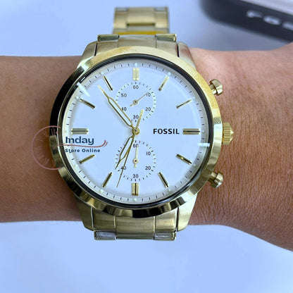 Fossil Men's Watch FS5348 Yellow Gold-tone Stainless Steel Band