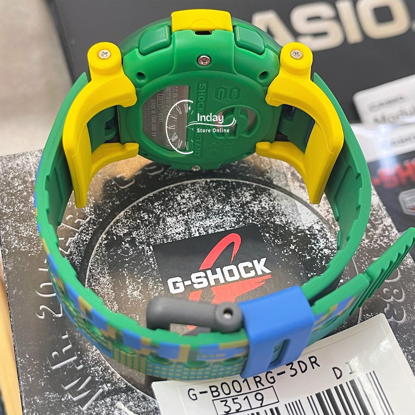 Casio G-Shock Men's Watch G-B001RG-3 Digital DW-001 Series Retro Gaming Graphics Interchangeable Translucent Bands