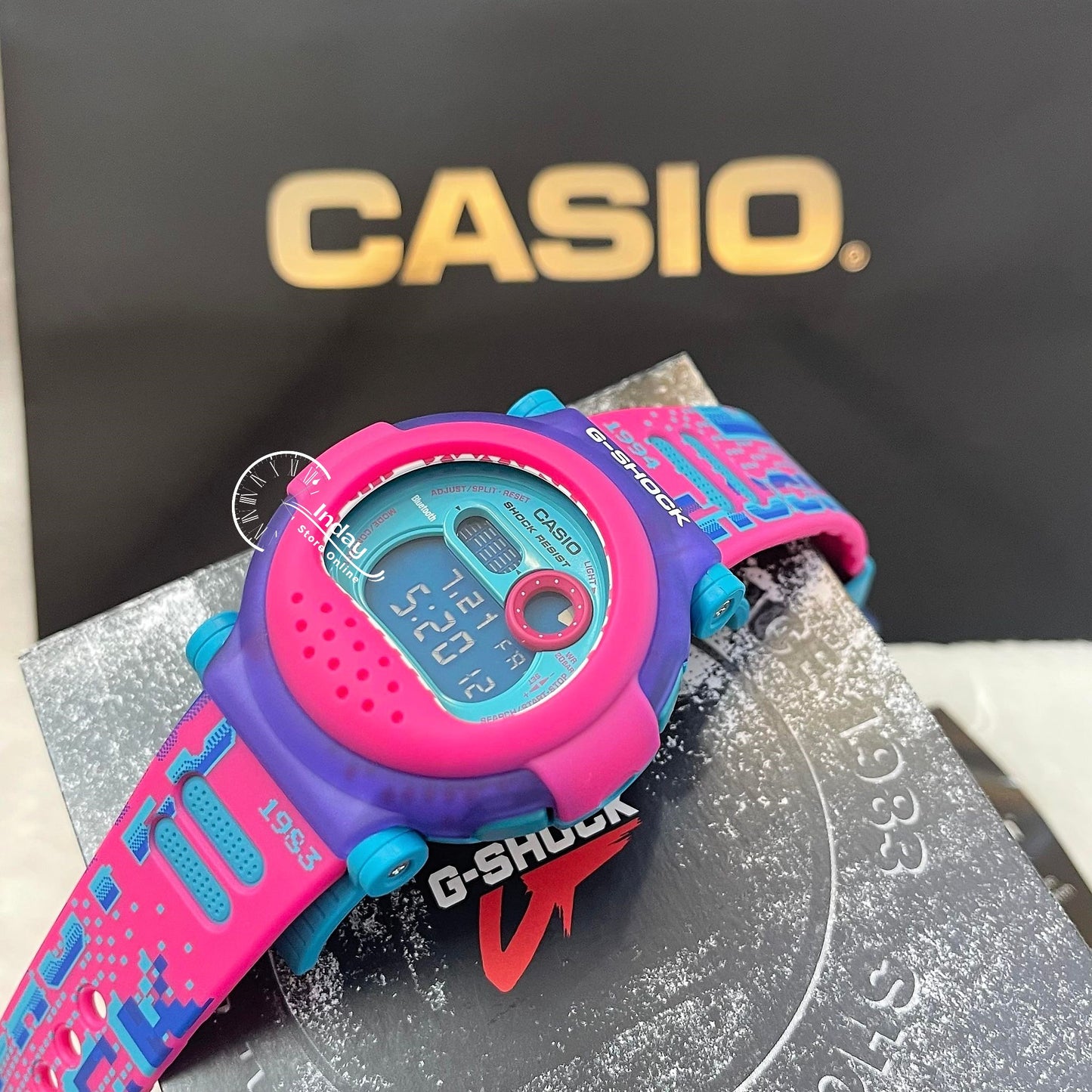 Casio G-Shock Men's Watch G-B001RG-4 Digital DW-001 Series Retro Gaming Graphics Customizable G-B001 Line