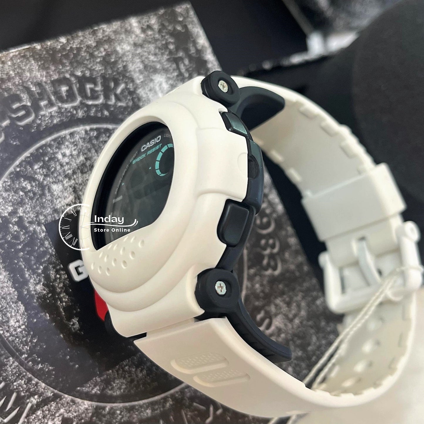 Casio G-Shock Men's Watch G-B001SF-7 Digital DW-001 Series Clean White Design Sci-Fi Series