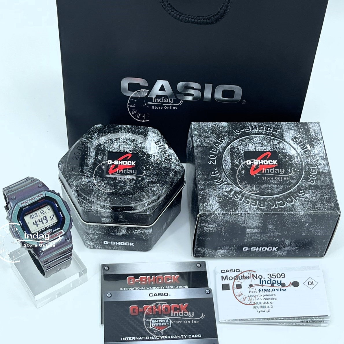 Casio G-Shock Men's Watch DW-B5600AH-6 Digital 5600 Series New Arrival Mobile link (Wireless linking using Bluetooth®)