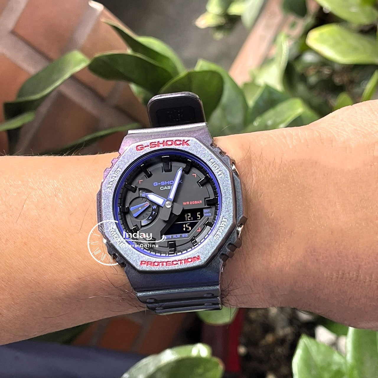 Orologio Casio G-Shock GA-2100AH-6AER In Carbonio, Uomo, Design Classico, Nero E Viola, Resistente E Iconico