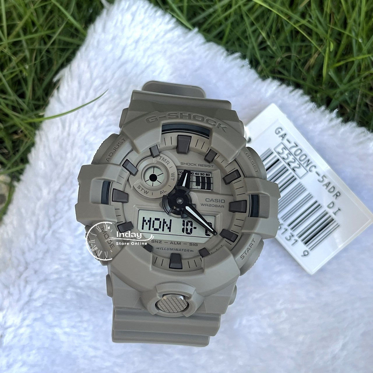 Casio G-Shock Men's Watch GA-700NC-5A Analog-Digital GA-700 Series Shock Resistant Mineral Glass