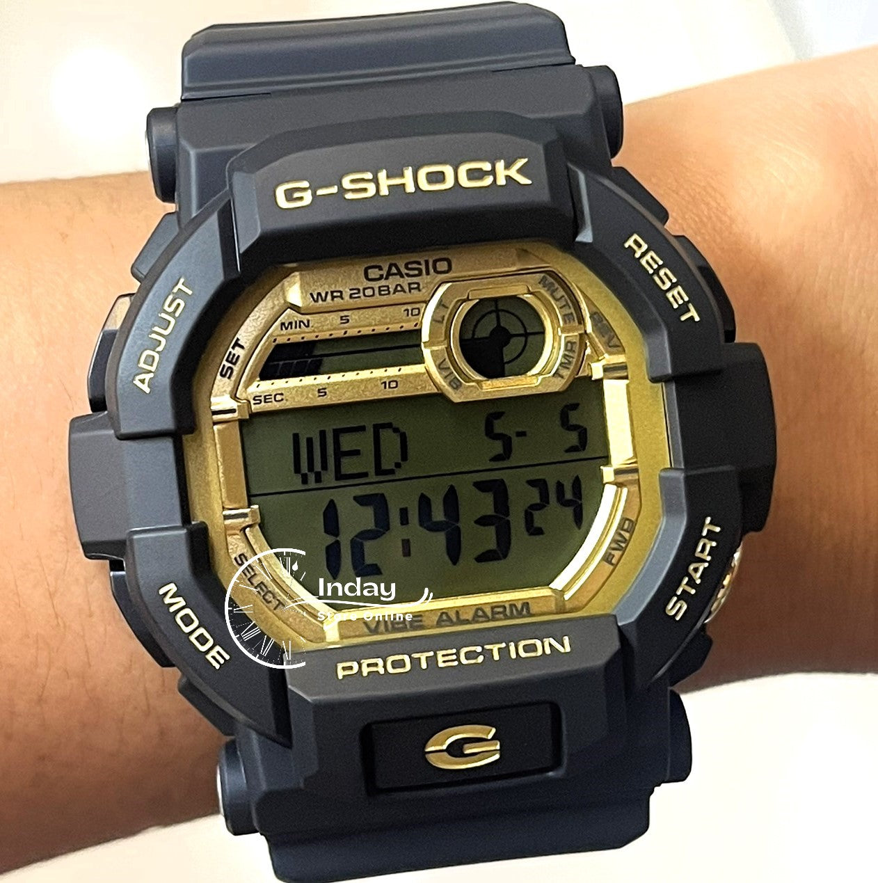 Casio G-Shock Men's Watch GD-350GB-1 Digital GD-350 Series 2023 New Release Submarine Radar Scope