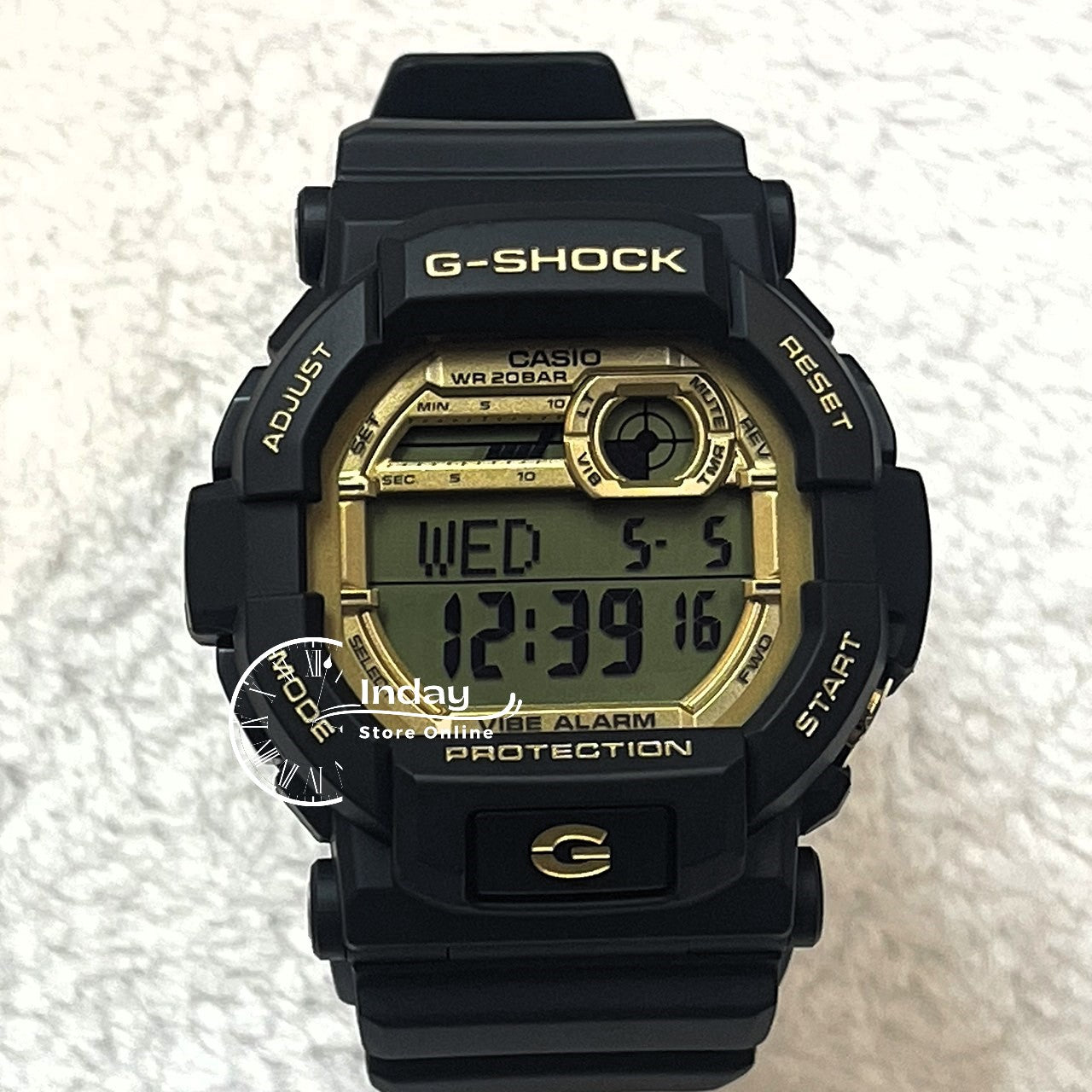 Casio G-Shock Classic Gray Watch with Vibrating Alarm and World Time (GD-350 -8CS)