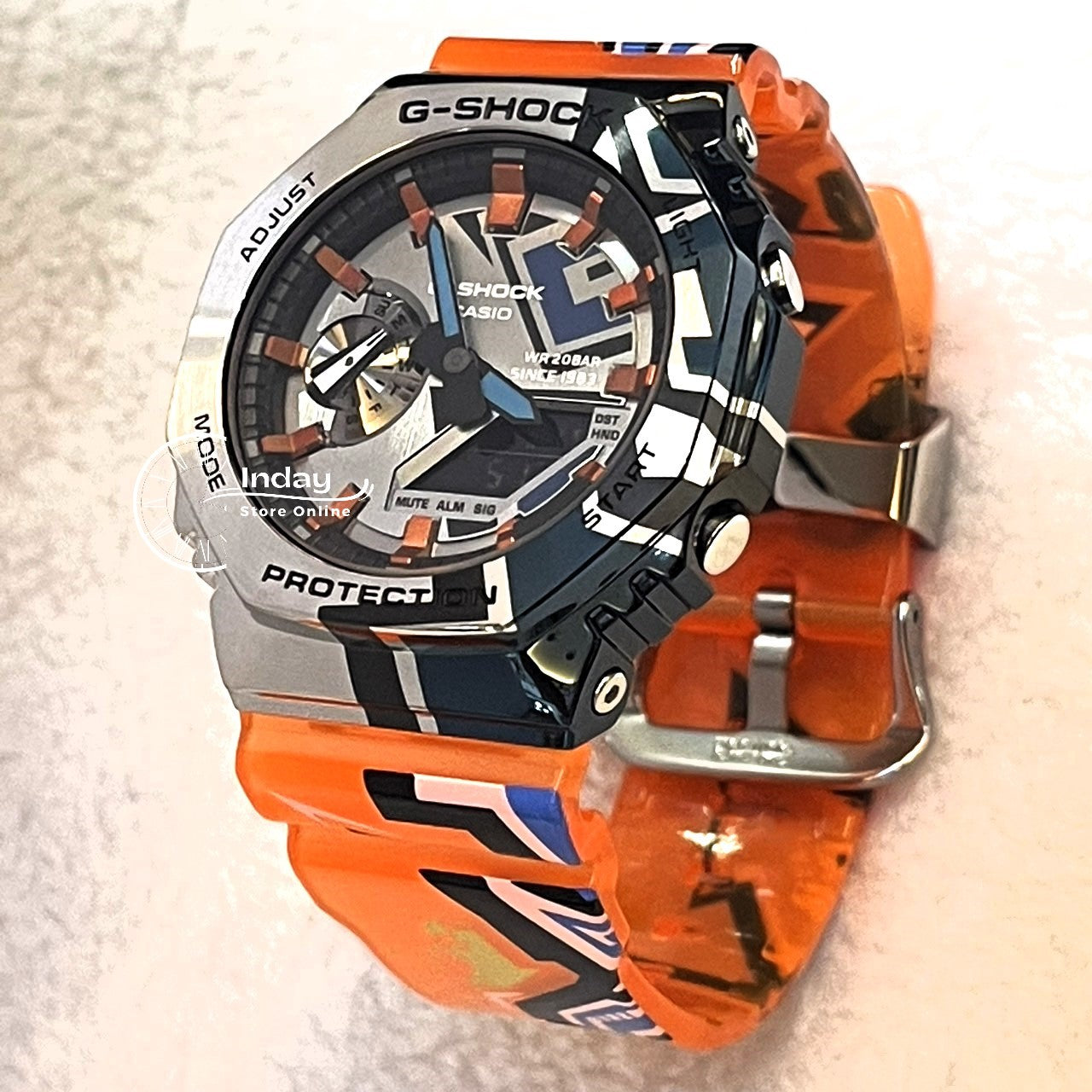 Casio G-Shock Men's Watch GM-2100SS-1A Analog-Digital 2100 Series Blue and Black IP Street Spirit line